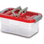 КУТИЈА СО КАПАК И РАЧКИ ПВЦ 29,5х19,5х13,5h-5л