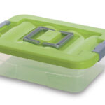 КУТИЈА СО КАПАК И РАЧКИ ПВЦ 30х40х11,5h-9л