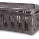 КОРПА ЗА АЛИШТА ПРАВОАГОЛНА ПВЦ СО ОДВОЕН КАПАК 59х40х29h-40л