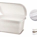 КОРПА ЗА АЛИШТА ПРАВОАГОЛНА ПВЦ РАТАН СТИЛ 59х40х29h-40л